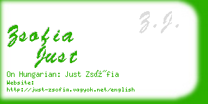 zsofia just business card